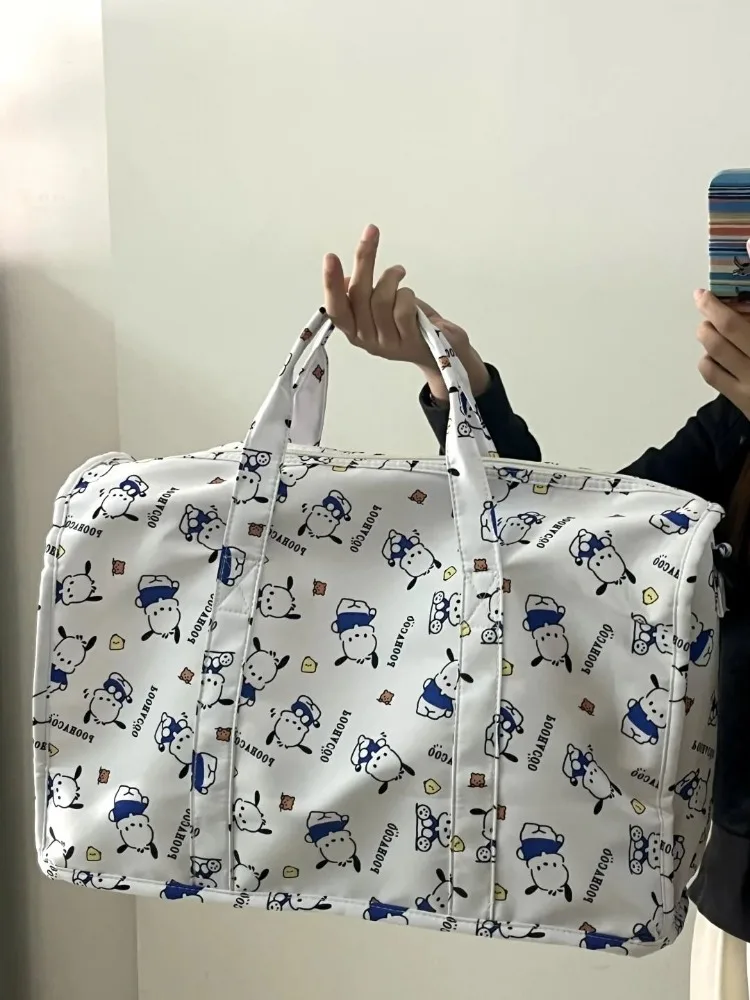 Borsa da viaggio MINISO Hello Kitty per donna Ragazza Borse firmate di grande capacità Borsa da viaggio per bagagli da trasporto di lusso di alta qualità