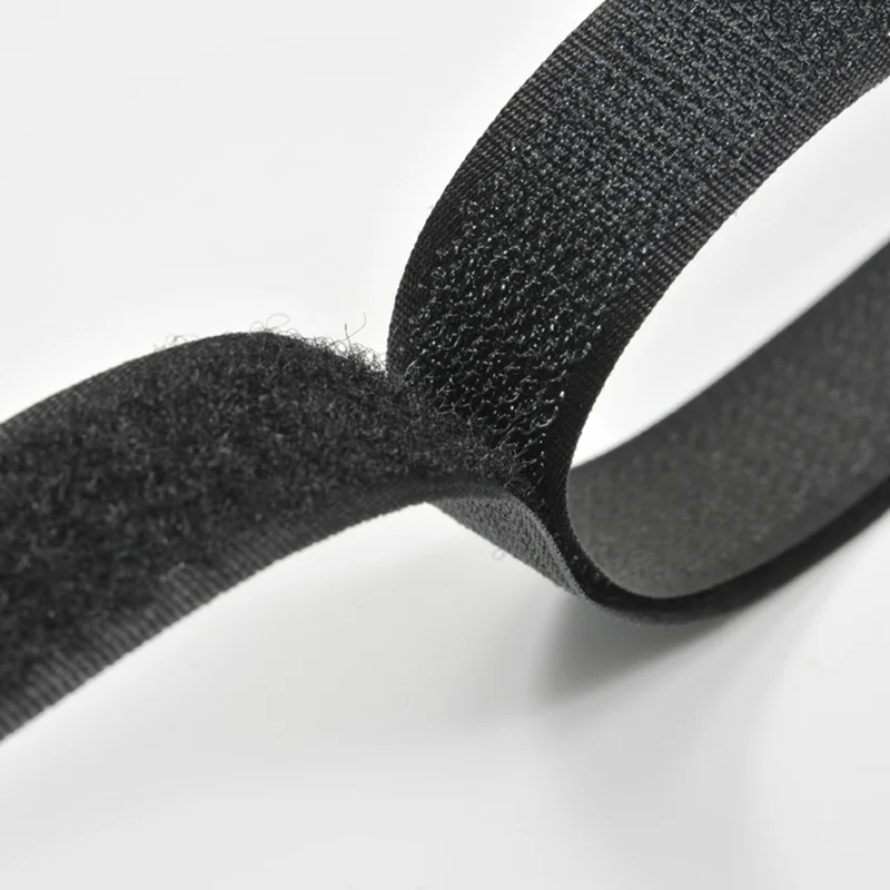 Bande de fixation noire et blanche, 1 mètre/paire, 20mm-50mm, bandes à crochets et boucles, Velcros en Nylon magique, sans colle, attaches de câble, accessoires de couture