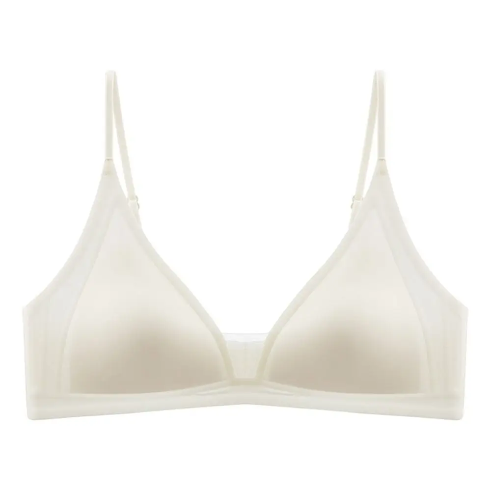 Dünner Satin-BH ohne Bügel mit tiefem V-Ausschnitt, stoßfest, eng anliegender BH für Frauen, formt die Brüste, nahtlos, spurlos, für Sport und Laufen geeignet. – Detail 11