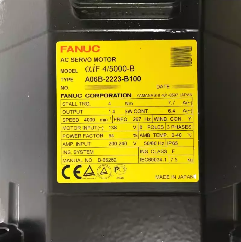 

A06B-0223-B100 New Fanuc Motor IN STOCK Fast ship