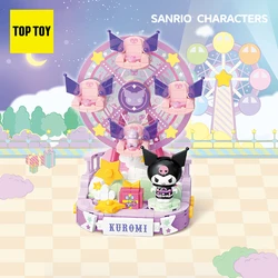 TOPTOY Sanrio Kuromi Pochacco Onpompurin Cinnamorol Colorful Amusement Park Building Block Puzzle Toys