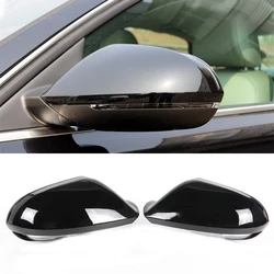 A6 C7 C7.5 4G Carbon fiber pattern Mirror Cover For  Audi S6 RS6 C7 C7.5 2011-2018 Rear View Cap Reverse housing shell