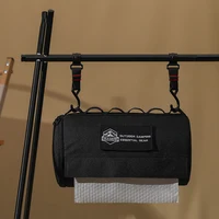Estuche de pañuelos portátil para exteriores, soporte de almacenamiento de papel, servilleta impermeable de poliéster, soporte colgante para acampar y senderismo, nuevo