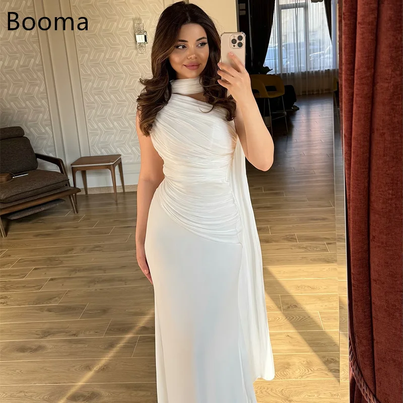 

Booma Mermaid Simple One-Shoulder Wedding Dresses Long Pleat Sleeveless Simple Elegant Brides Gown Custom Made 2025