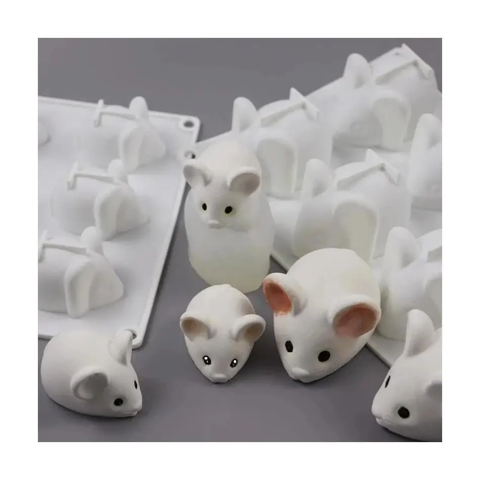 Food Grade Animal Shape Silicone Mould Cute Mouse Style Household Cake Mousse Chocolate Making Kitchen Baking Decor Tool