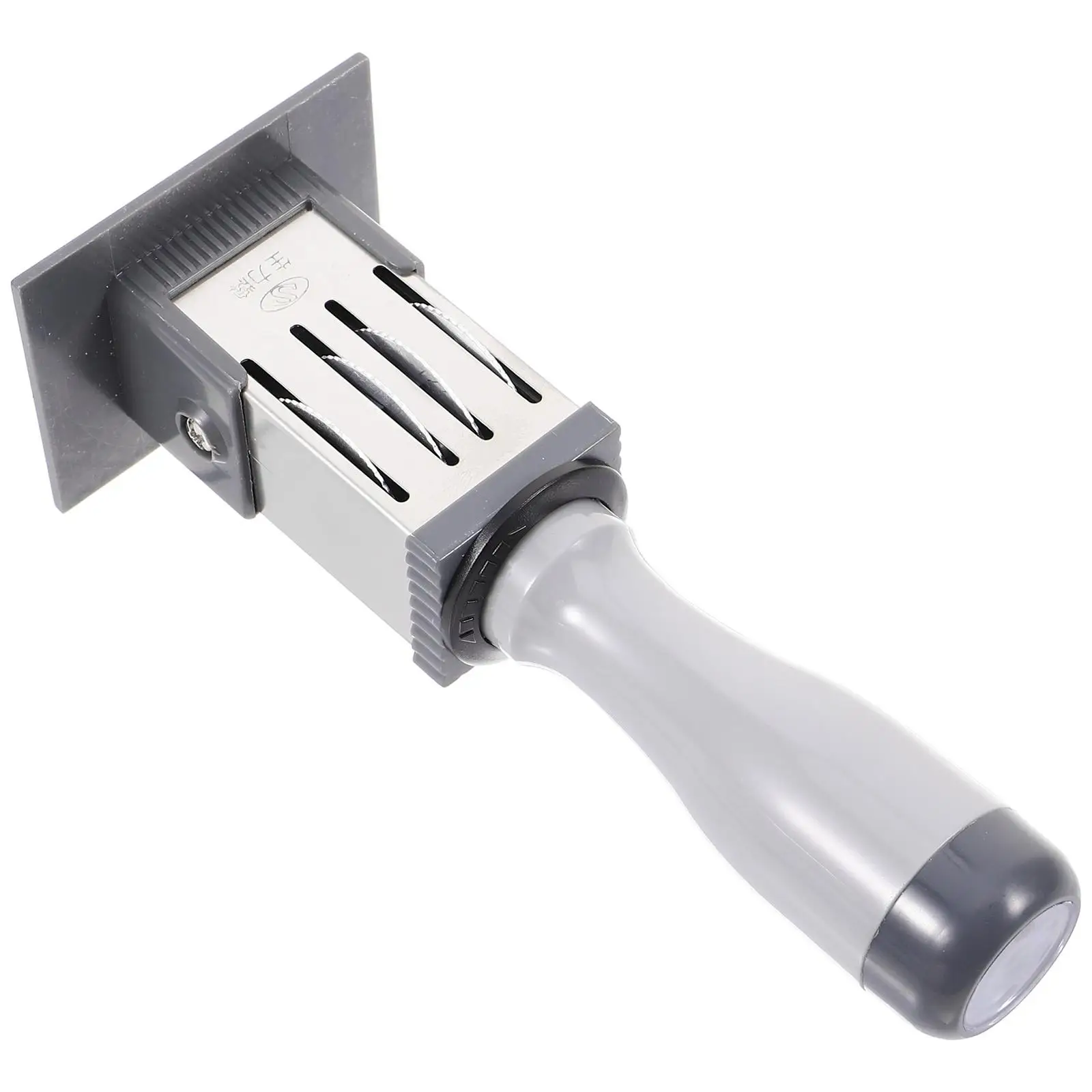 Date Stamp Self Inking Material Stamper Seal Silver Metal File Accessory Office