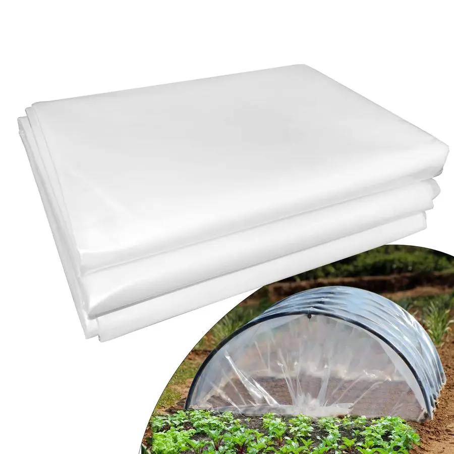 

mil Greenhouse Plastic Film Sheeting Cover 16 x 26 Ft UV Resistant Clear Polyethylene Film Green House Hoop Farm Plastic Cover f