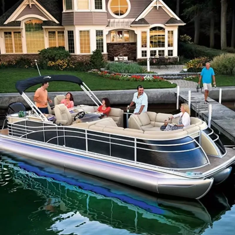 Customized 2025CE Luxury Sport Yacht Water Taxi Passenger Boat with Floating House for Surfing and Outdoor Activities