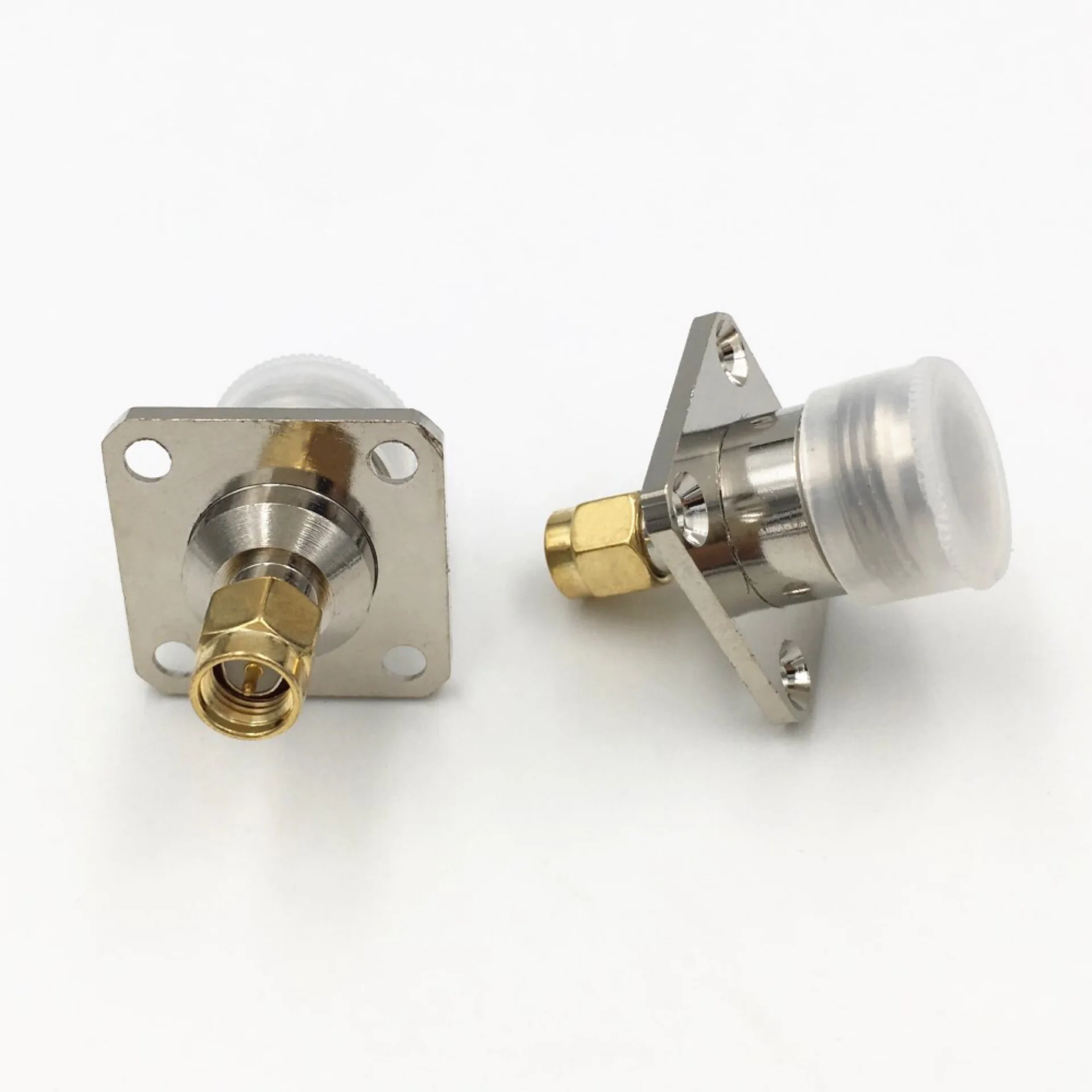 20 piezas N hembra a SMA macho conector de Panel de brida de 4 agujeros N SMA conector de soldadura Coaxial RF adaptador Coaxial de montaje en chasis N/SMA-KJF