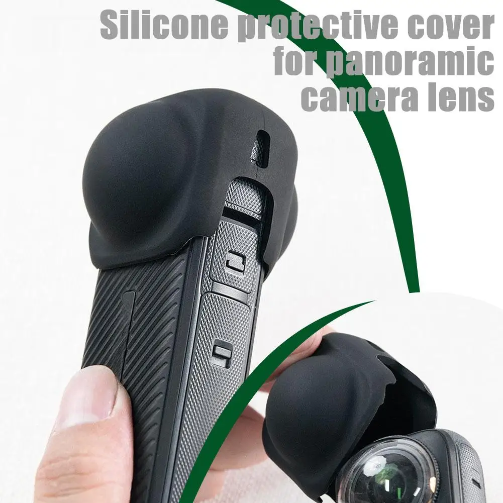 For Shadow Stone Insta360 X4 Panoramic Camera Lens Protective Scratch Resistant Silicone Cover Cover Cover Lens Y3R2