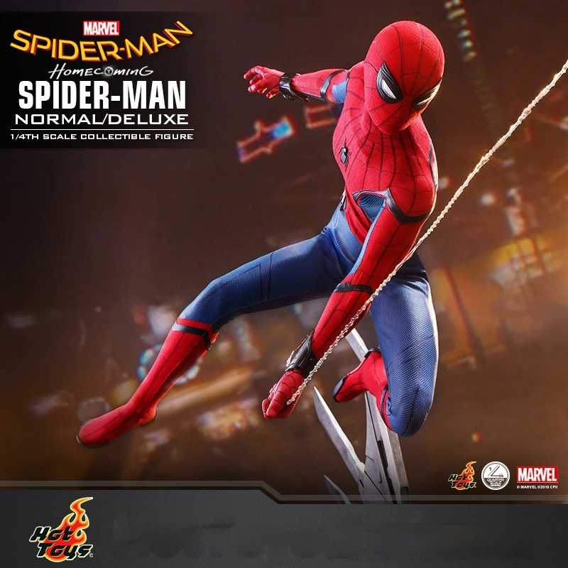 

Горячие игрушки HT Человек-паук Герой возвращается Премиум Делюкс масштаб 1:4 фигурка обычная роскошная Коллекционная игрушка Человека-паука