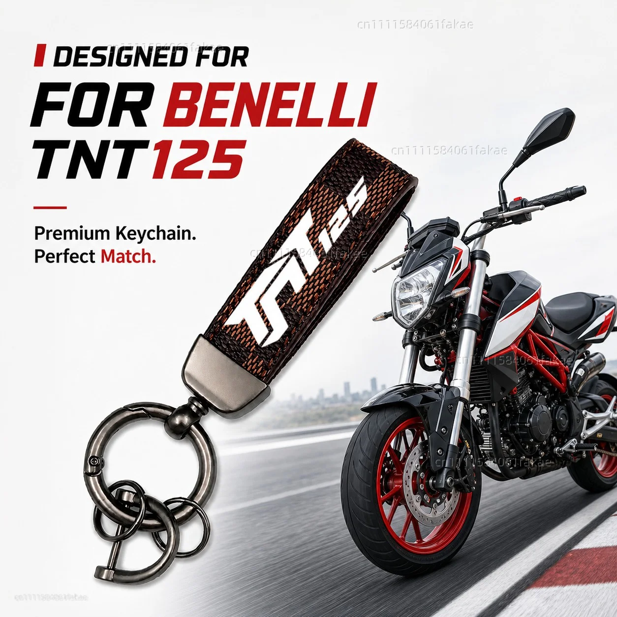 For Benelli TNT125 tnt125 tnt 125 Motorcycle Keychain Leather Key Ring Custom Logo Gift for Rider Men Women Accessories
