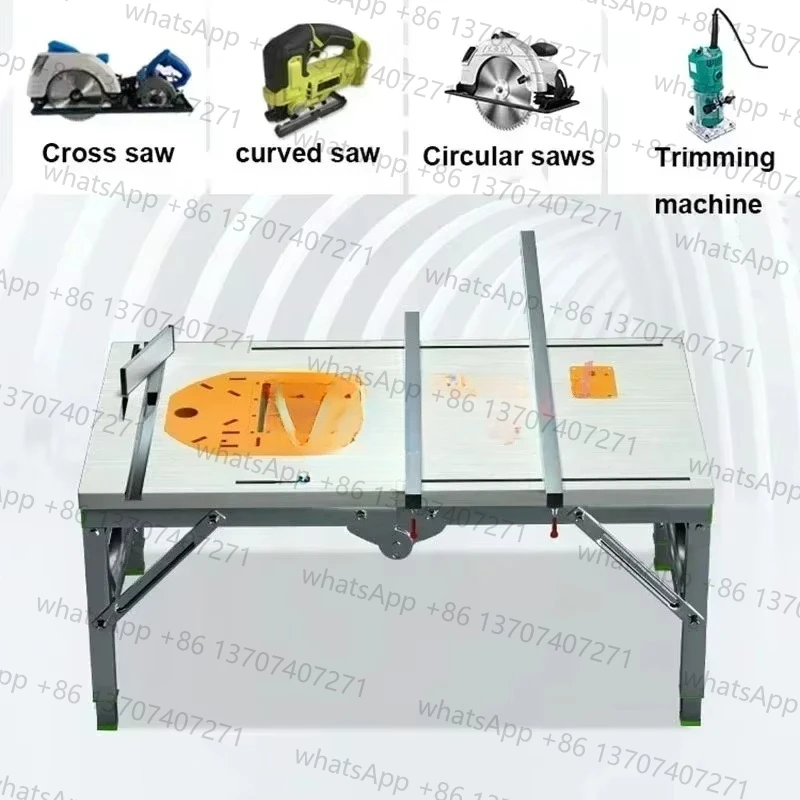 

Multifunctional Woodworking Workbench Woodworking Saw Table Portable Folding Lifting Saw Table Decoration DIY Folding Workbench