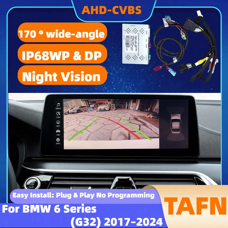 

Rear View Camera AHD Decoder For BMW 6 Series (G32) 2017–2024 MGU ID7 10.2/12.3 Screen Original Reverse Cam