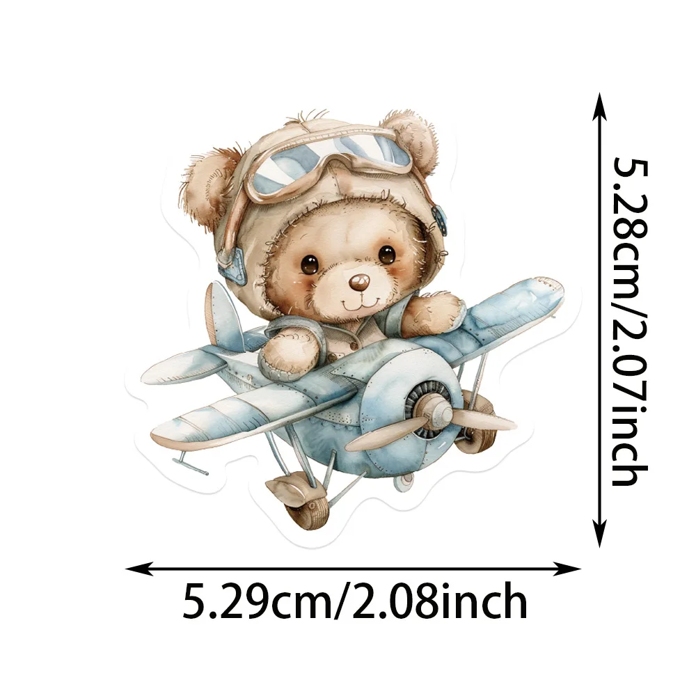 55 قطعة من ملصقات الكتابة على الجدران اللطيفة على شكل دمية دب DIY للأطفال لعبة كلاسيكية للسفر والأمتعة والجيتار ملصق إبداعي مقاوم للماء