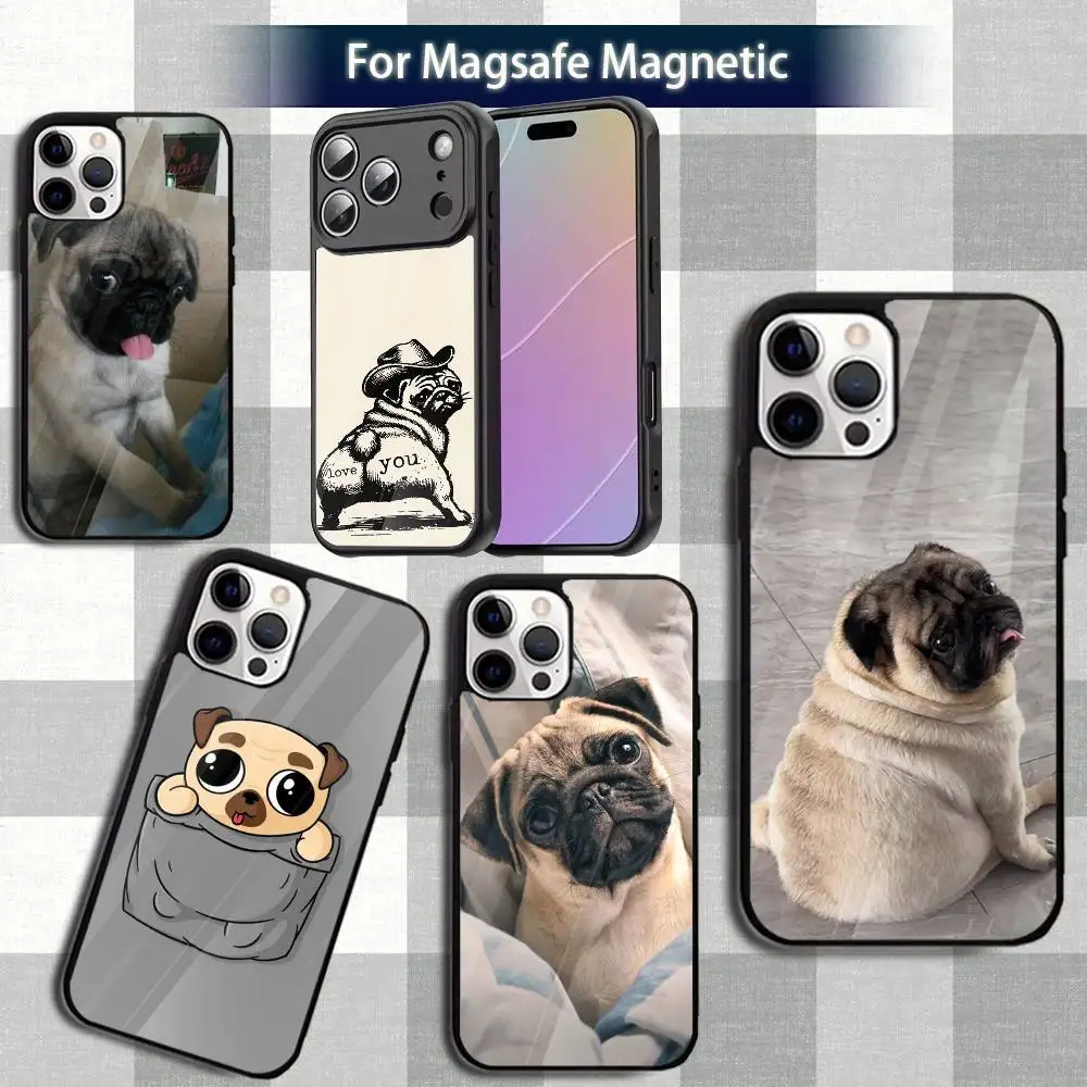 

Interesting Pug Dog Cute Phone Case For iPhone 13,12,15,17,11,16,14,Pro,Max,Plus,Mini,Magsafe,Magnetic Wireless Charging Case