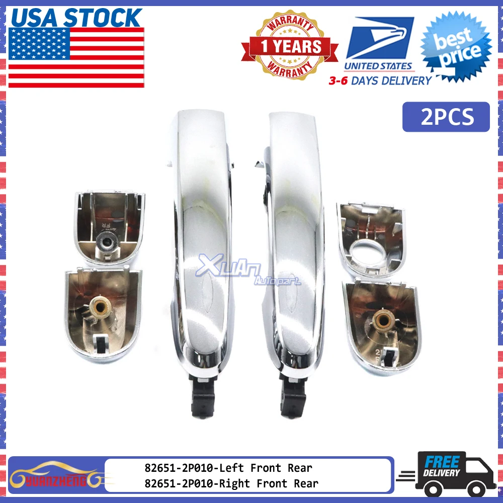 XUAN 82651-2P010 Left Right Front Rear Chrome Exterior Outside Door Handle for Kia Sorento 2011 2012 2013 2014 2015 82651-1U010