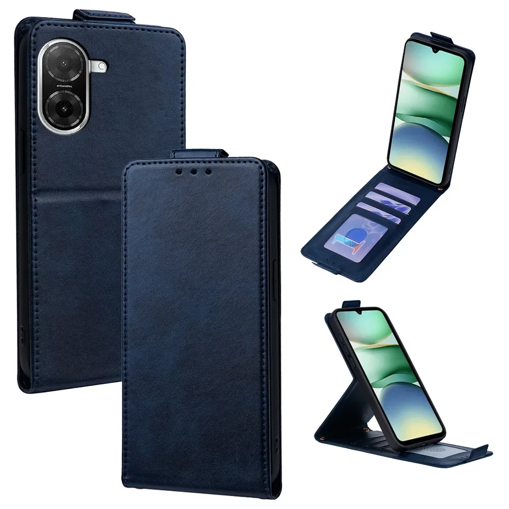 

Magnetic Vertical Flip Leather Phone Cover for Xiaomi Redmi 15 14C 14R A4 A3 A5 13x 13C 13R 12C 11A 10C 9T 10X 9C 10A 9AT 8A
