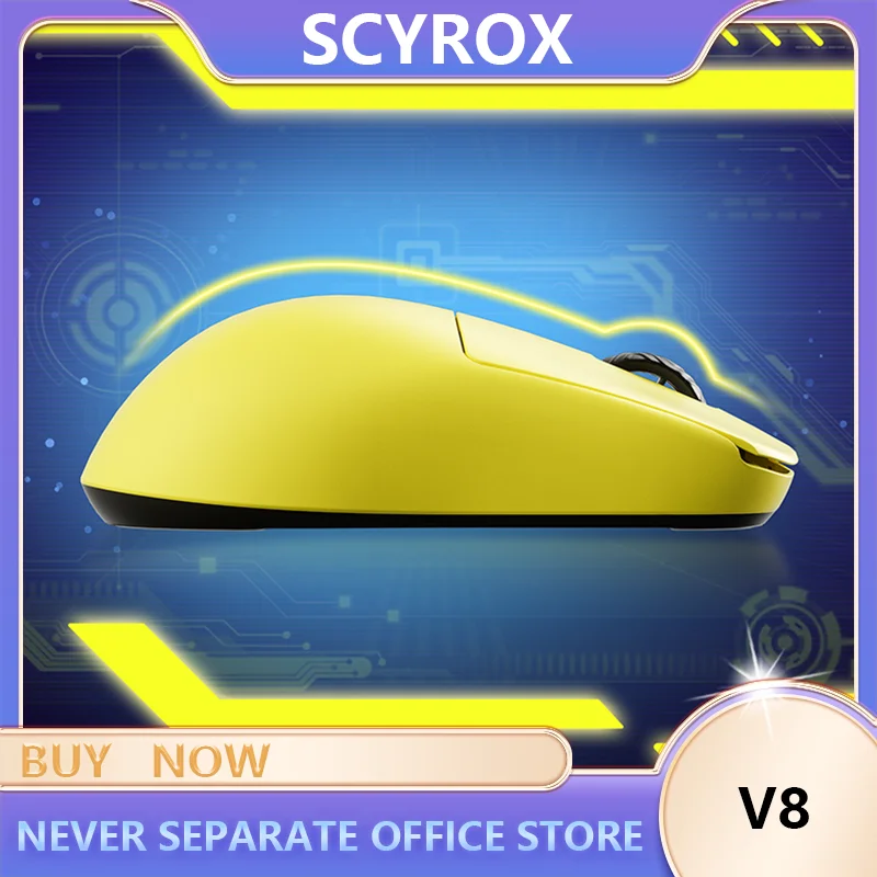 

In Stock Scyrox V8 2Mode 2.4G Wireless Gamer Mouse Mouse Support 8k Nordic Pixart 3950 36g LightWeight 30000dpi Mice Gamer Mouse