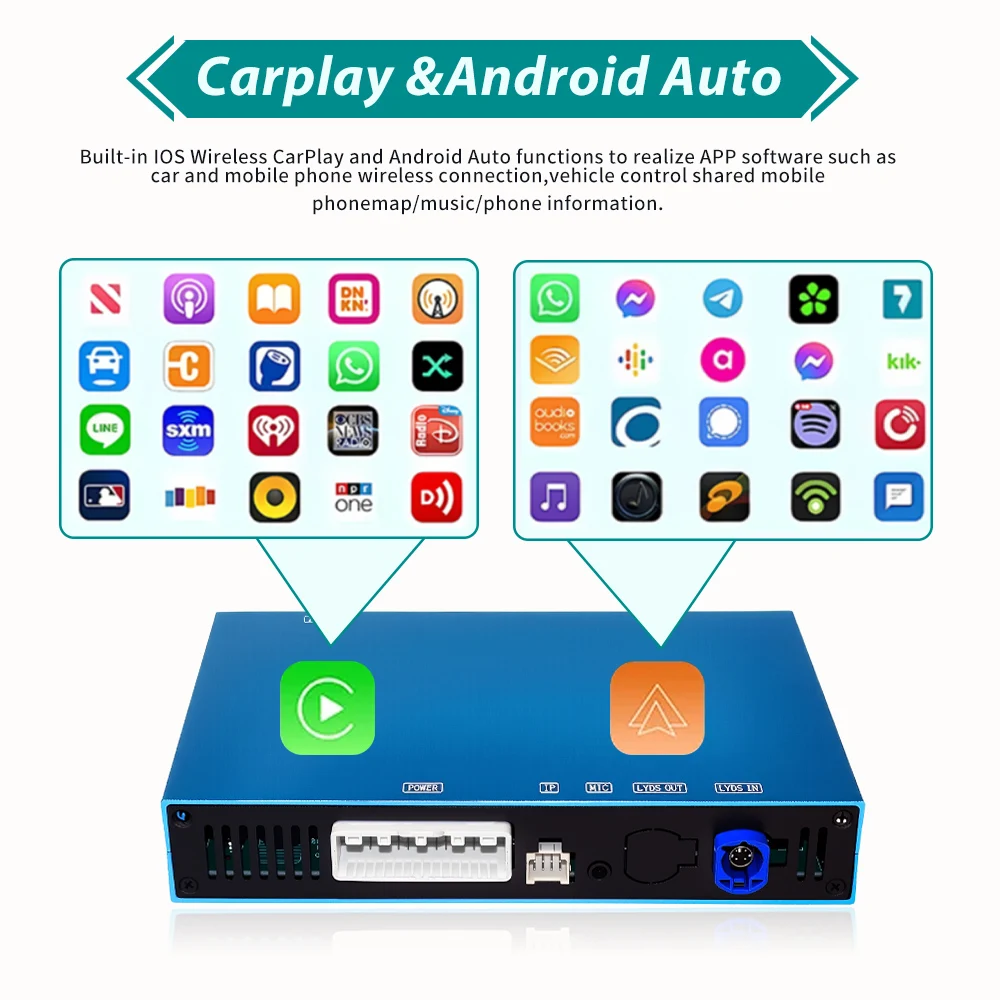 Wireless Carplay Android Auto For Nissan 370Z 2010-2019 Multimedia Interface Radio Player Navigation With Backup Camera