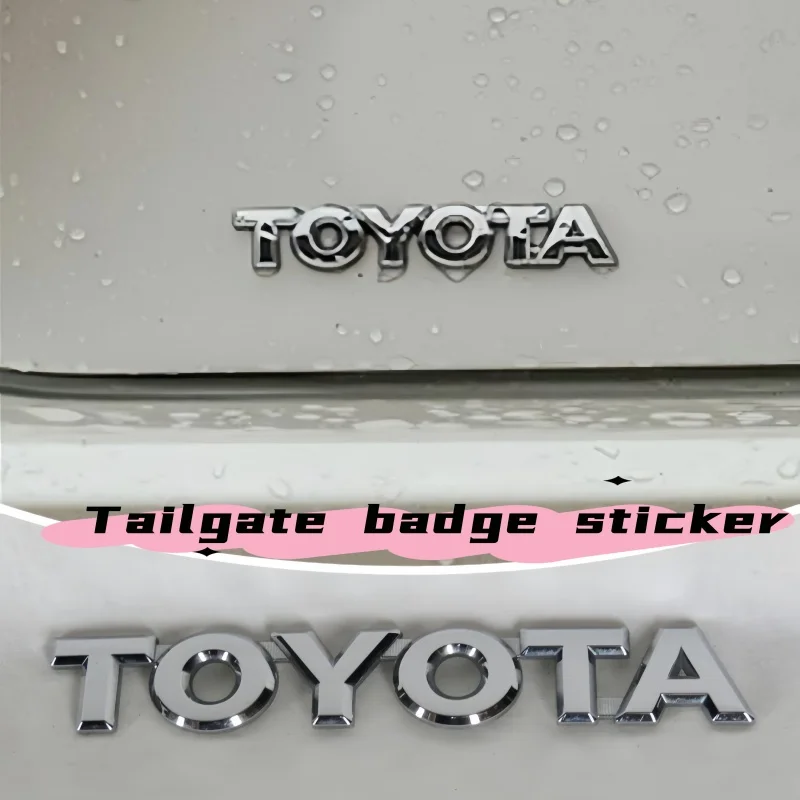 

2026 New For Toyota 3D ABS Raised Trunk Emblem Badge for Toyota Wish/RAV4/Reiz/Highlander/Alphard/Vios/Levin -Waterproof & Heat-