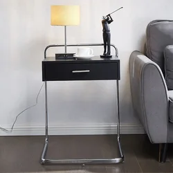 Light Luxury Corner Living Room Sofa Side Table Against The Wall Small Square Table Bedside Cabinet Creative Coffee Table