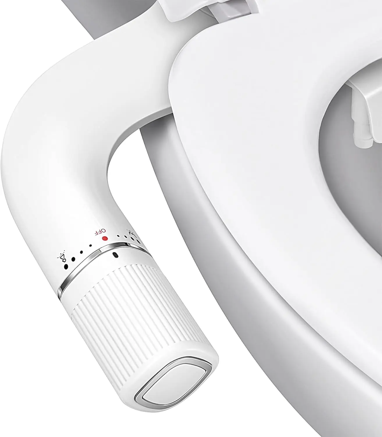 

Ultra-Slim Bidet Attachment for Toilet - Dual Nozzle (Frontal & Rear Wash) with Adjustable Cold Water Pressure and Stainl