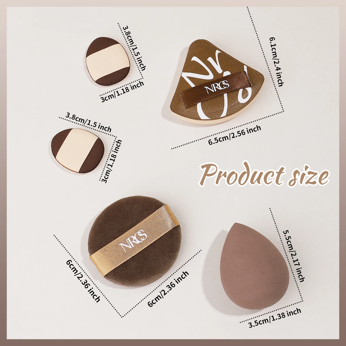 مجموعة إسفنجة ومنفخة لمستحضرات التجميل مكونة من 6 قطع، مكياج موحد، مادة خفيفة وجيدة التهوية، مناسبة لمجموعة أدوات تجميل الوجه.