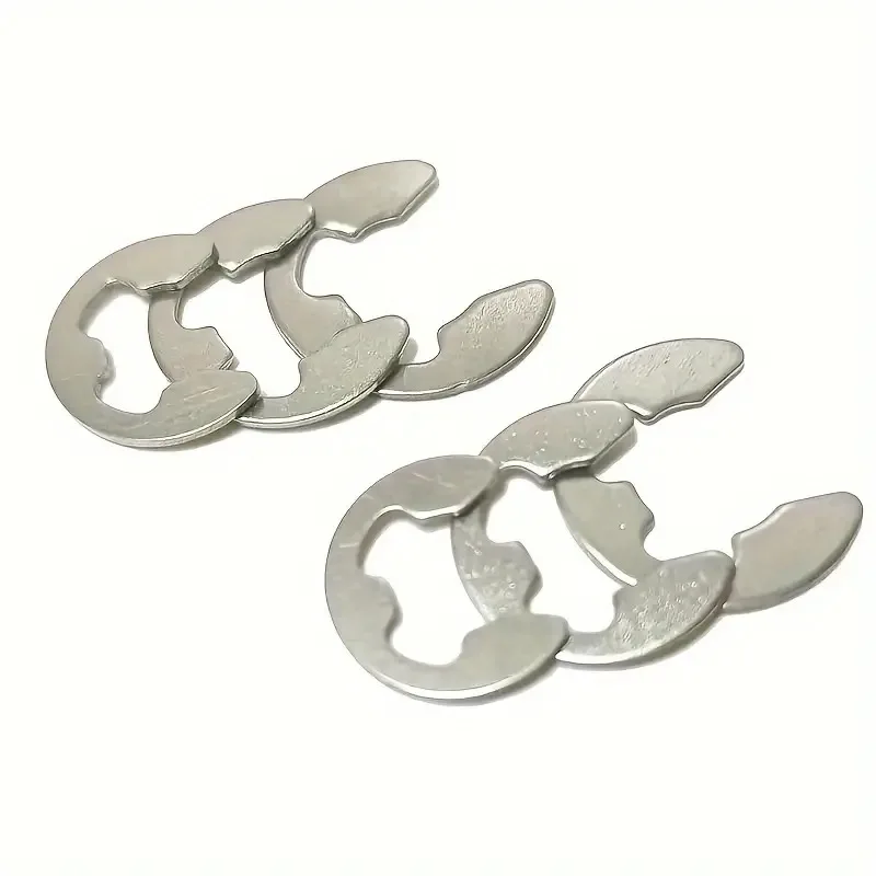 Anillo de retención en caja de 120/200 Uds., eje tipo E de acero inoxidable 304 con pasador de eje de resorte a presión y anillo de retención dividido de 1,5-10mm