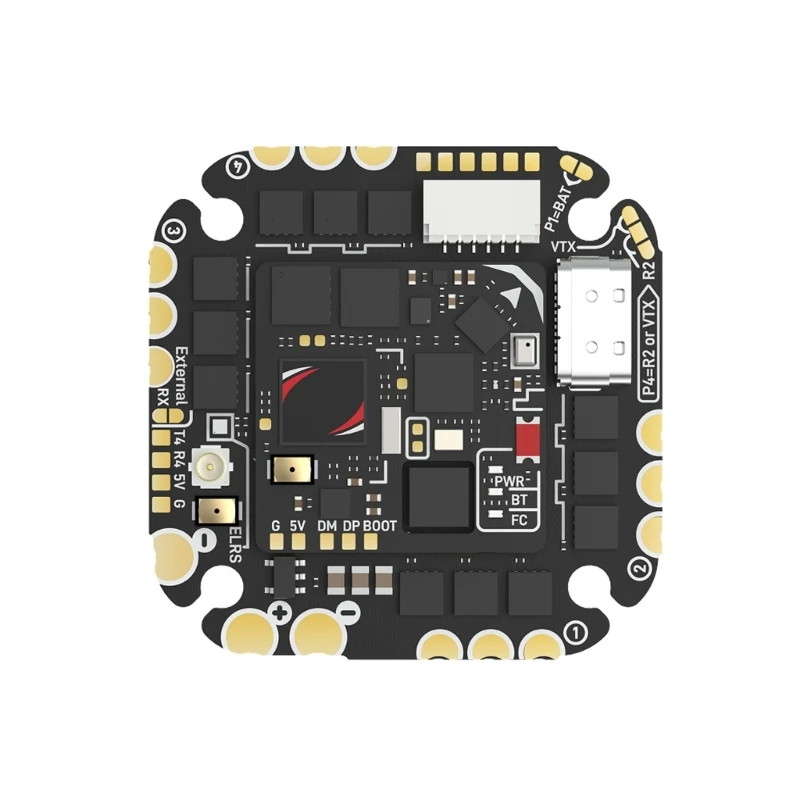FPV Controller Board 36X36Mm with ELRS Ready Board Area, Service Port Access, Connection Labels, 45A Current Class for Use K1KF