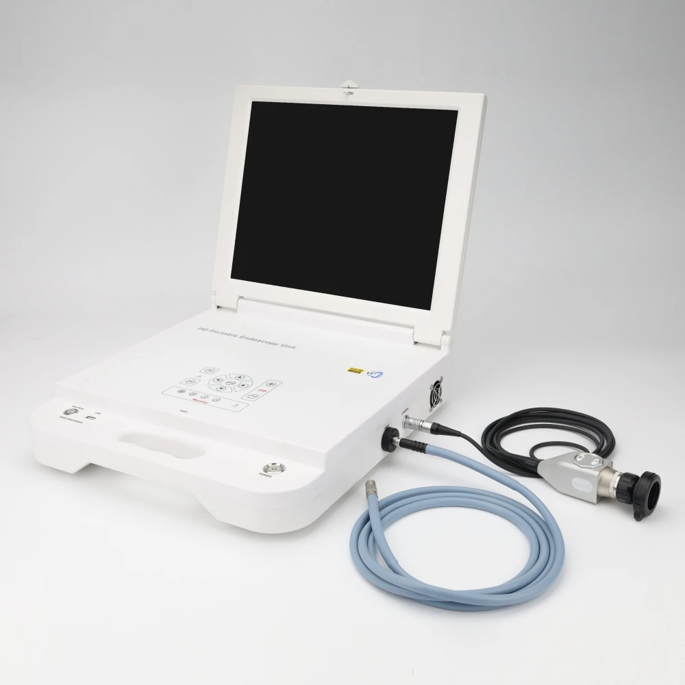 Portable Full HD Endoscope  Unit, Endoscopy  System with 17 Inch Medical , 80W Light Source and HD Recorder