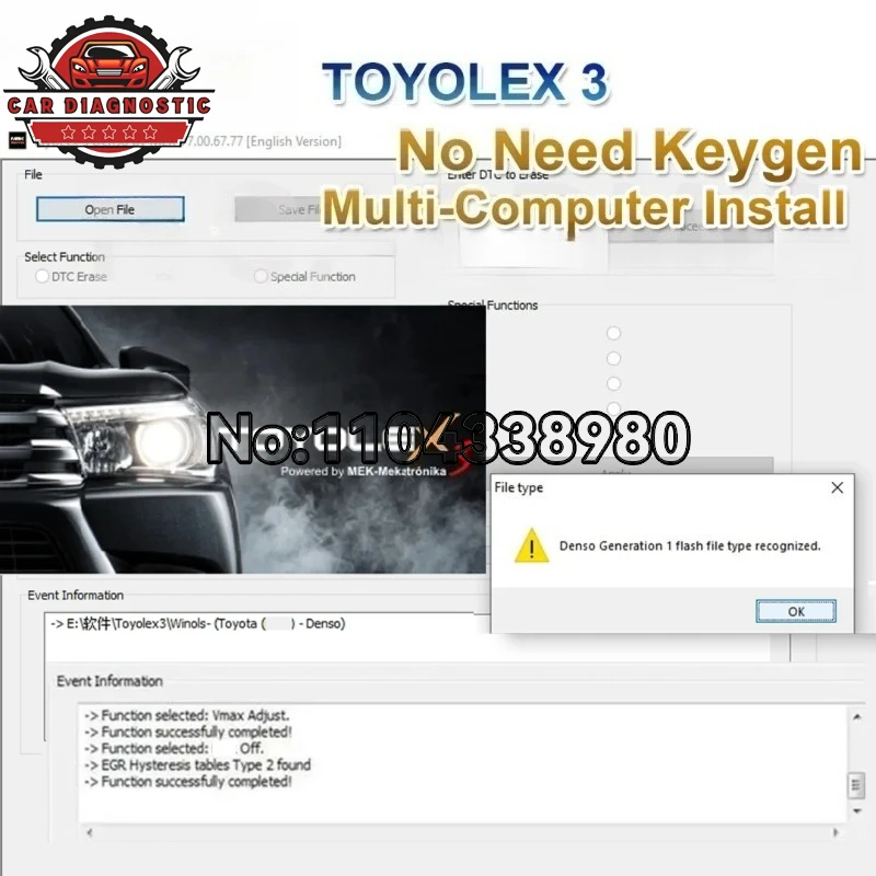 

ToyoLex 3 No Need Keygen для Toyota Lexus Denso IMMO и TOYOLEX 4 с необмежением Keygen Toyolex4 Toyolex 4 для immo