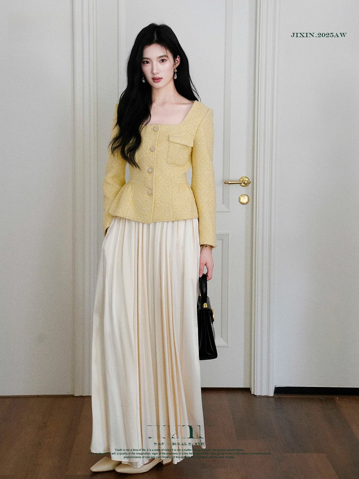 

Пальто из шерстяной смеси Sweet Sle с эффектом утяжки талии, женская модная верхняя одежда, 93% полиэстер, 7% шерсть, комфортный крой