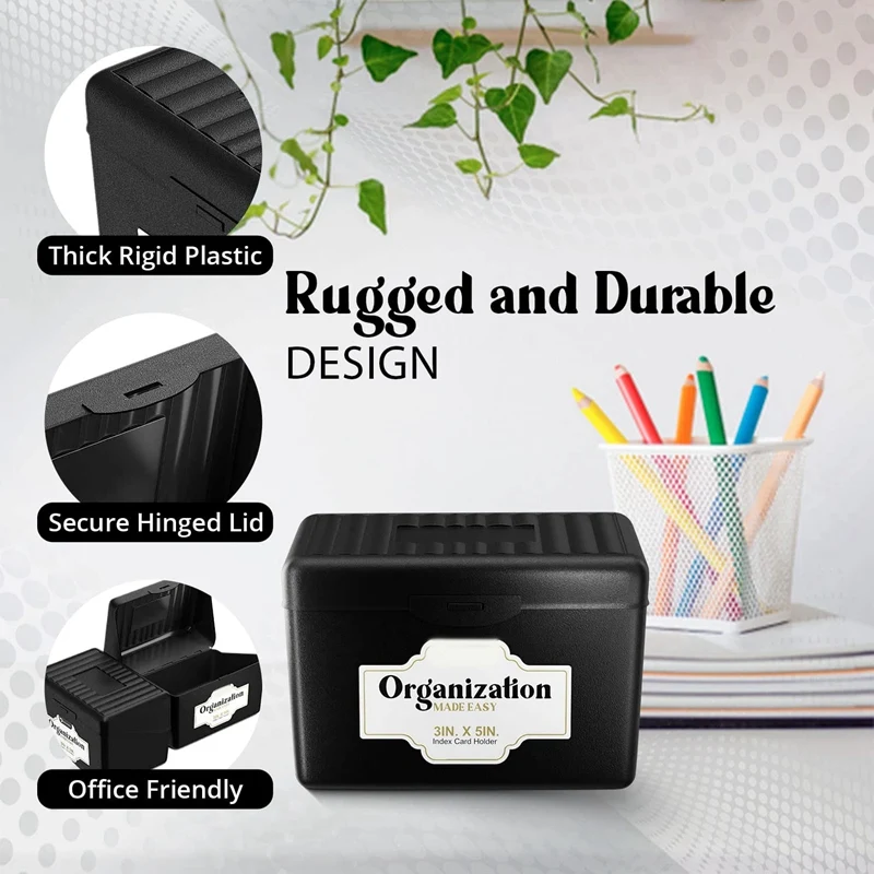 Card Holder For Flash Cards, Business Card, Recipe Stationery & School Office Supplies, 4 Colors