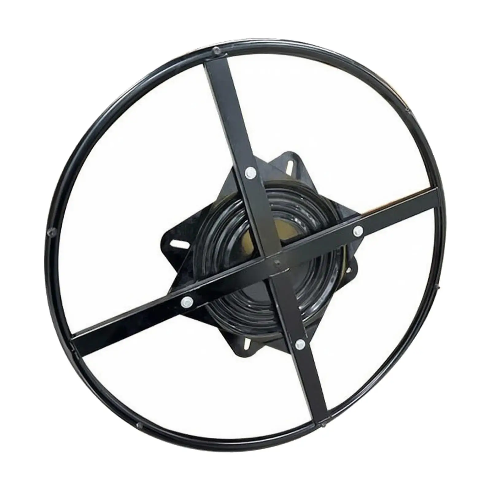 Circular Swivel Base Smooth Rotation Furniture Swivel Base with Steel Loop Frame Black Finish Slim for Lounge Seating