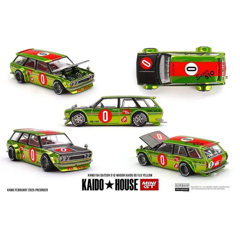 Kaido House In Stock 1:64 NSX M3 CIVIC EF Skyline GTR R34 510 WAGON R33 Carbon Openable Hood Diecast Car Model MINIGT