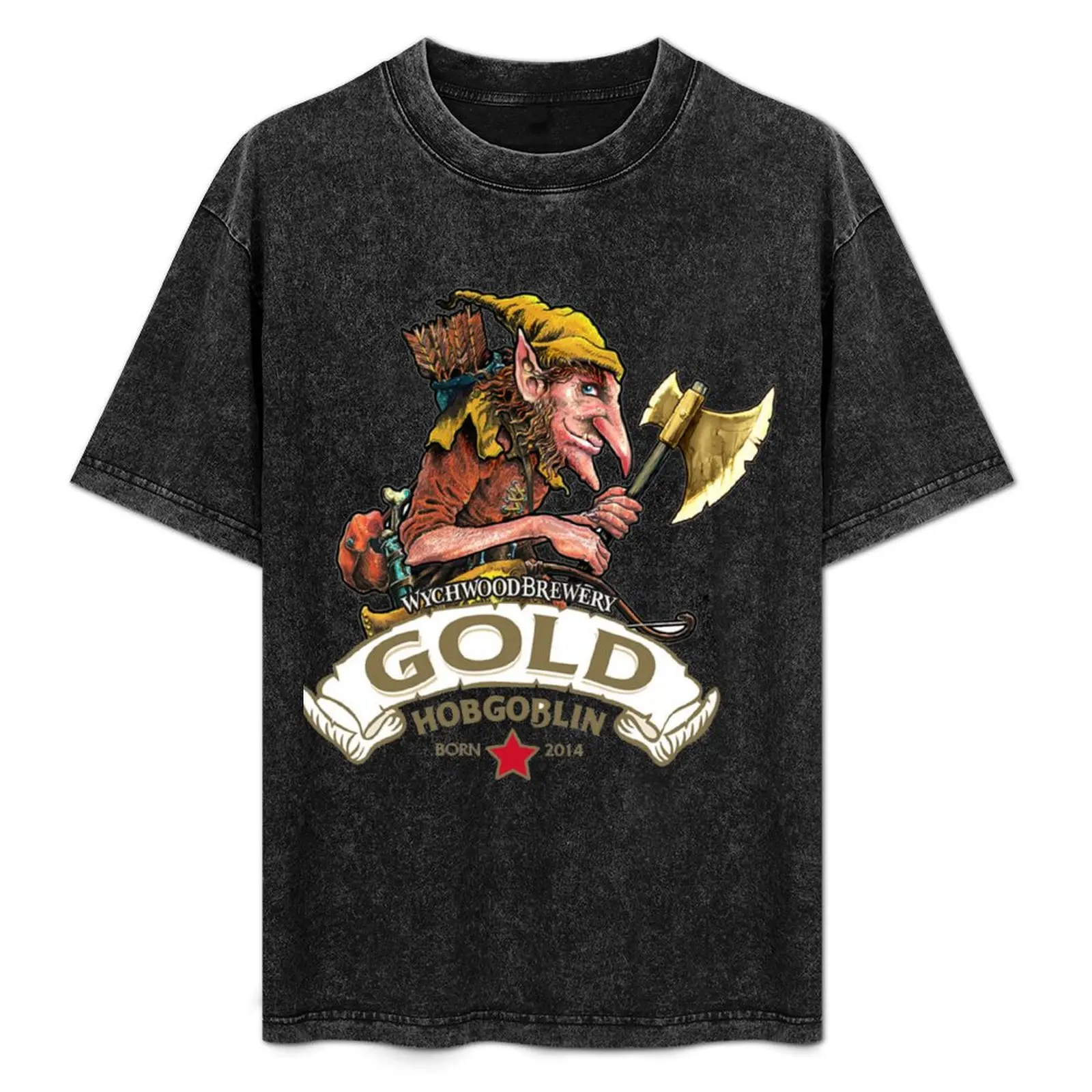 Camiseta Hobgoblin Gold Básica Sólida para Todas as Estações