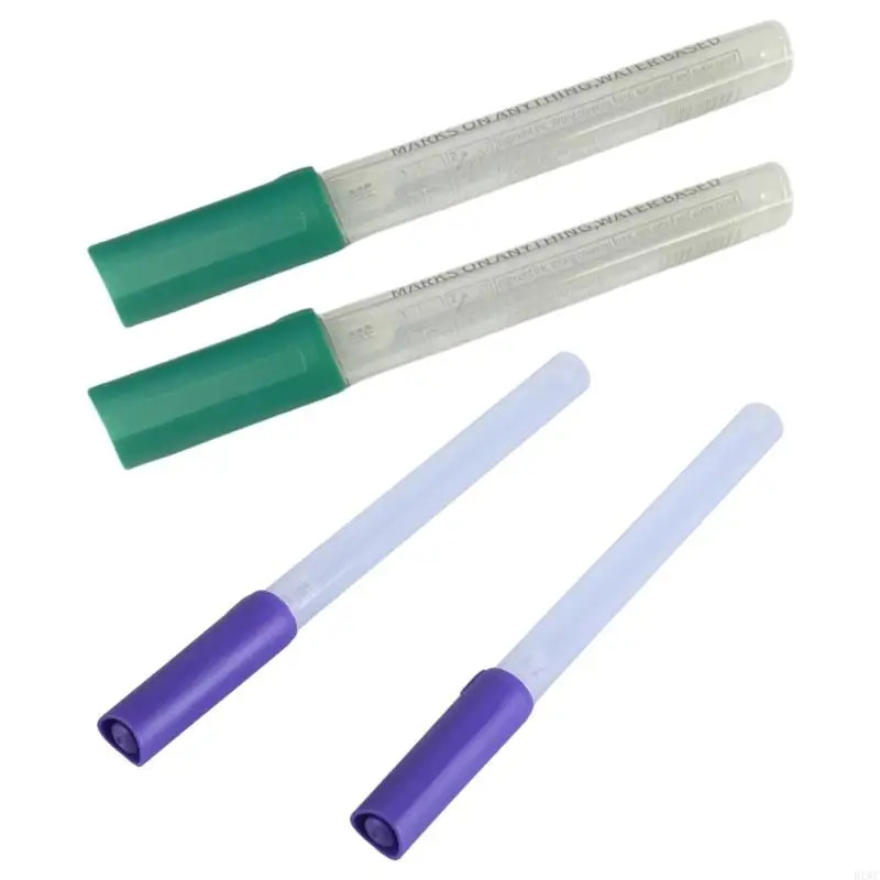 

R1WC 2pcs круглый наконечник пустые ручки с ручками Акрила пустое маркер прозрачный перо.