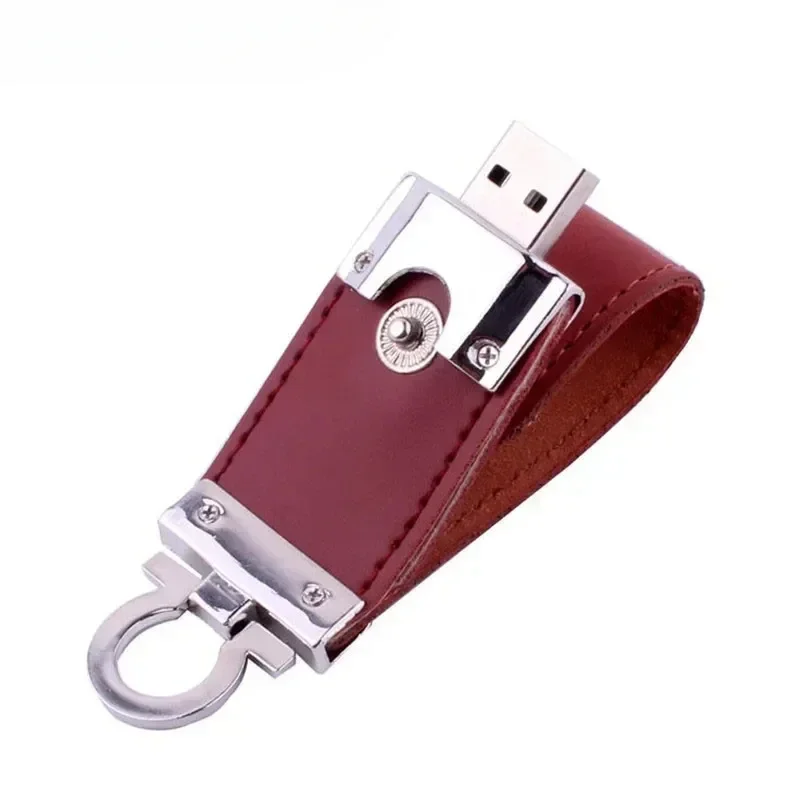 SHANDIAN Hot sell Metal Leather keychain Pendrive USB flash drive 64gb 32GB 16gb 4GB Commercial Memory Stick Pen drive U Disk