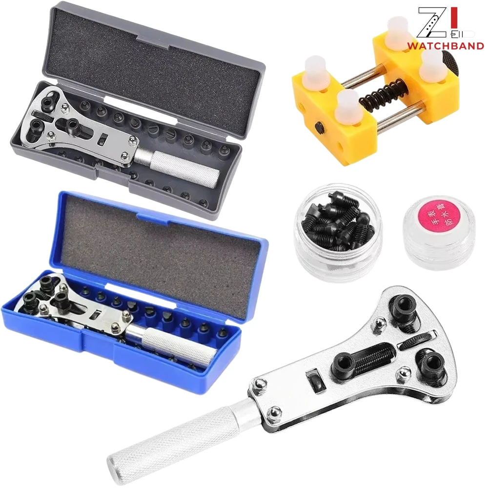 1/2/3/4pc Adjustable Screw Back Remover Wrench Steel Watch Case Opener 3 Jaw Open Cover Tool Bottom Opener Watch Repair Tool Kit