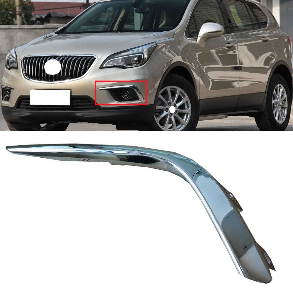 

Roavia For Buick Envision 2014-2017 Front Bumper Fog Light Cover Lid Foglight Frame Shell Fog Lamp Trim Cap Plate Garnish Hood