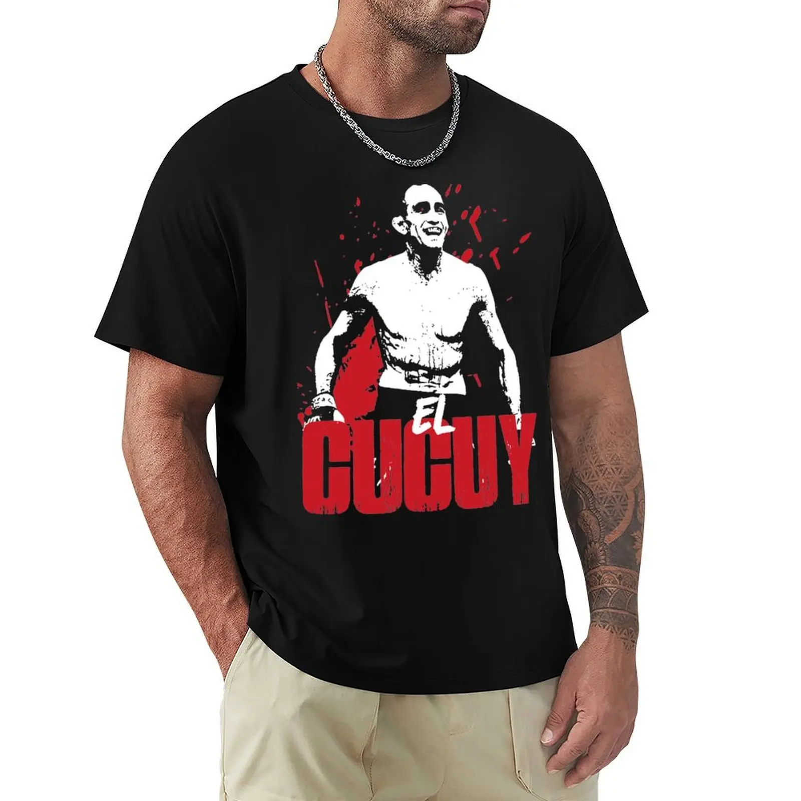 

EL CUCUY - TONY FERGUSON T-Shirt Casual Loose Short Sleeve Tee for Men