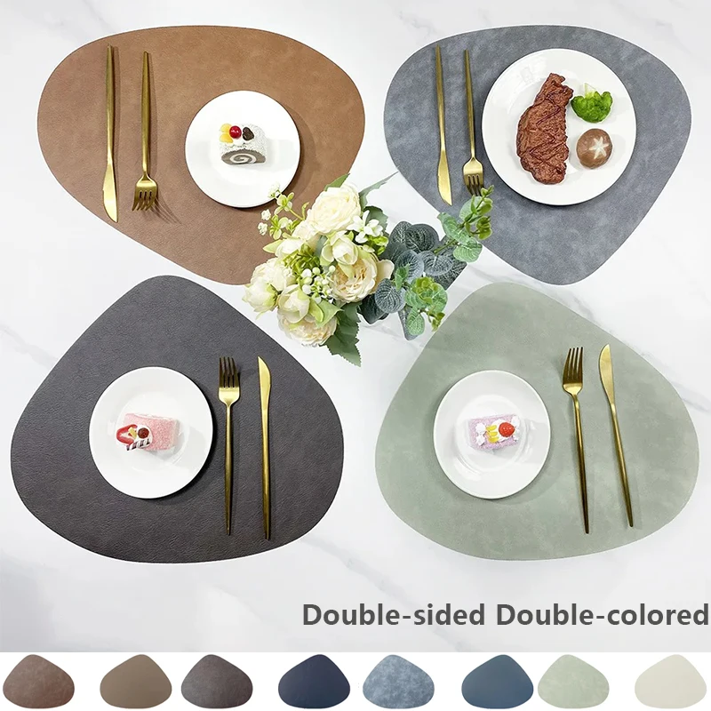 

New 1pc Placemat with Waterproof and Oil Resistant Double-sided Design Dining Table Mat with Insulation and Heat Resistance 쿠션