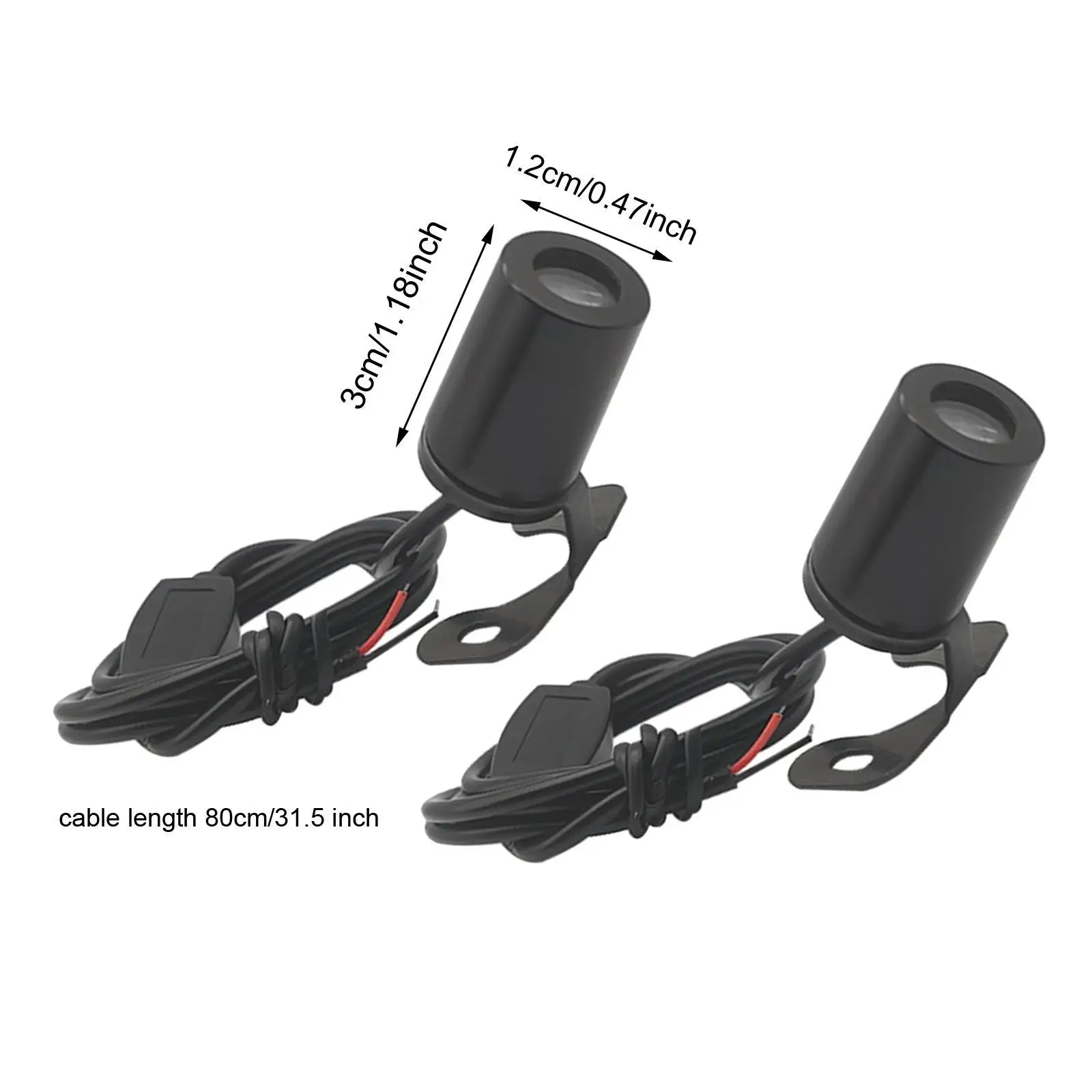 Angel Wing Shadow Projector Light Kit Universal Aluminum Lamp Assembly for Motorcycle and Scooter Night Driving