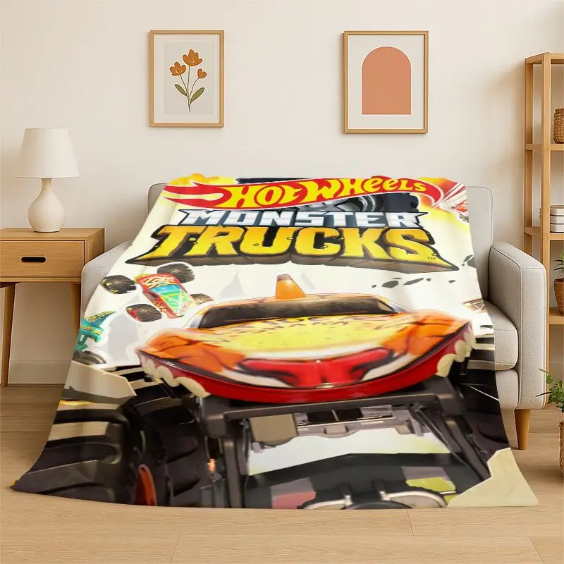 Racing Car H-Hot Wheels MOTO Soft Flannel Throw Blanket,Warm Cozy Blanket for Bed,Couch,Sofa,Bedroom,Living Room,Travel,Picnic