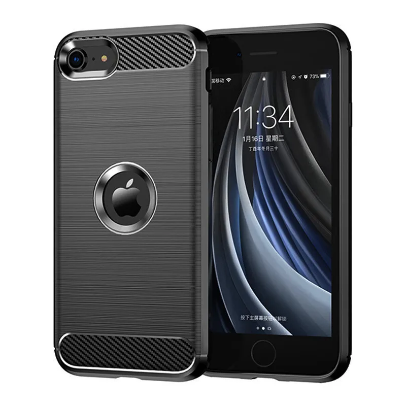 Funda para iPhone SE 2022, funda para iPhone 13 Pro Max, funda de fibra de carbono TPU a prueba de golpes para iPhone 13 Pro Max SE 2022 Fundas