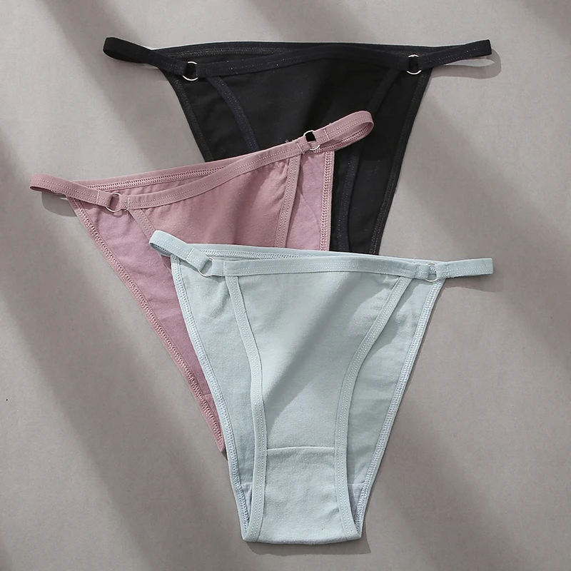 FINETOO 3 Teile/satz frauen Baumwolle Höschen Niedrige Taille Bikini-Slip M-2XL Damen Unterwäsche Weibliche Weiche Feste Unterhose Dessous Neue