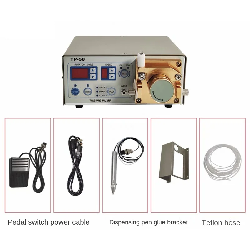 Low price TP-50 Peristaltic Glue Dispenser Automatic Adhesive Applicator Digital Display Fast Anaerobic Glue Machine Pre