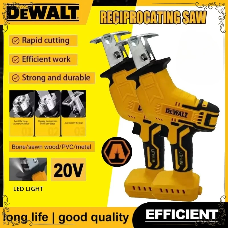 Dewalt  Brushless Reciprocating Saw 2800RPM Electric Saw Multifunctional Metal Wood Pipe Cutting Saw Power Tool 18V--20V