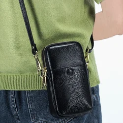 Women Mobile Phone Purse Bag High Quality Genuine Leather Crossbody Bag Small Shoulder Handbags for Women